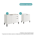 Conjunto Balcões Miami Point Carraro Branco