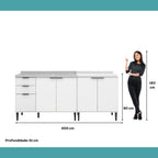 Conjunto Balcões Miami Point Carraro Branco