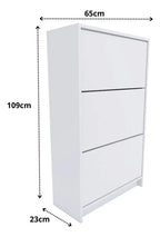 Sapateira 3 Portas Basculantes Compacta 65cm 
