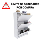 Sapateira 3 Portas Basculantes Compacta 65cm 