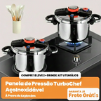 Kit Panelas de Pressão Turbo Aço Inoxidável 