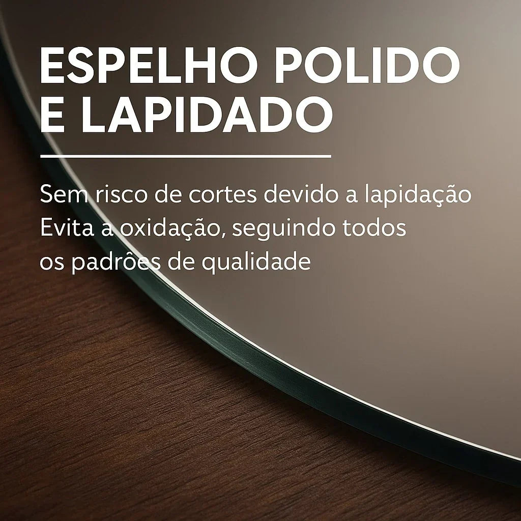 Espelho Orgânico de Chão/Parede Gigante 170x70cm com LED Touch Screen Vivare Premium