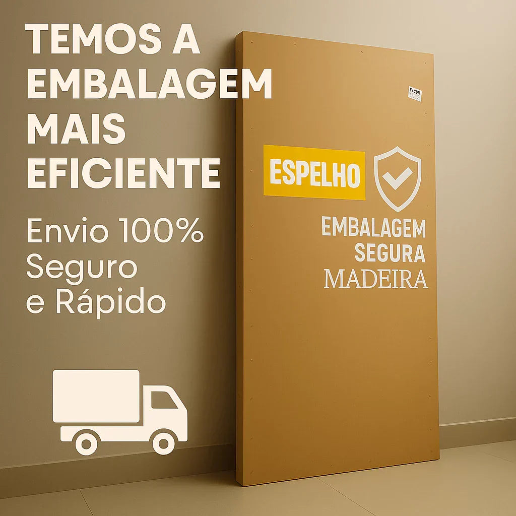 Espelho Orgânico de Chão/Parede Gigante 170x70cm com LED Touch Screen Vivare Premium