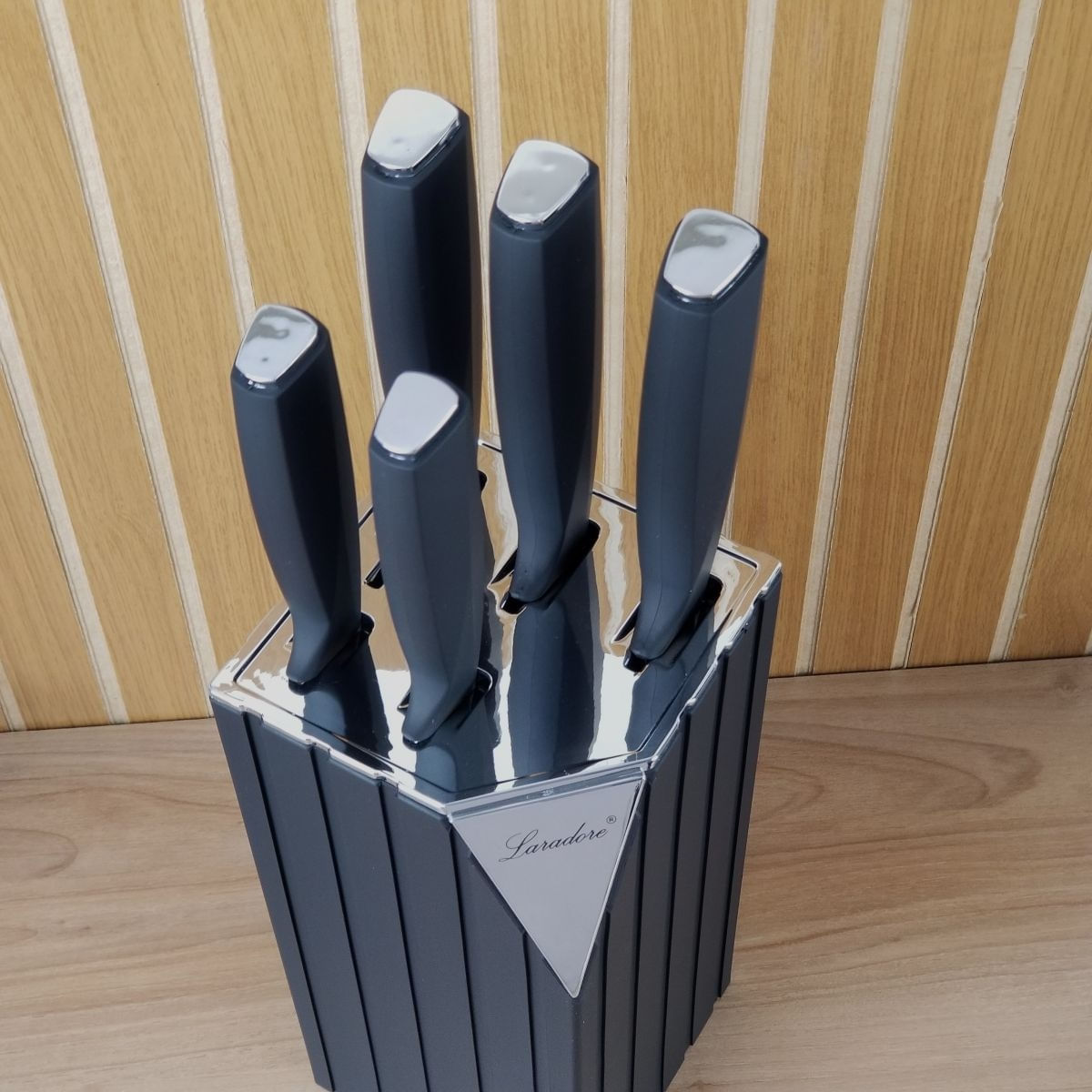Kit 5 Facas Profissionais de Cozinha com Suporte 