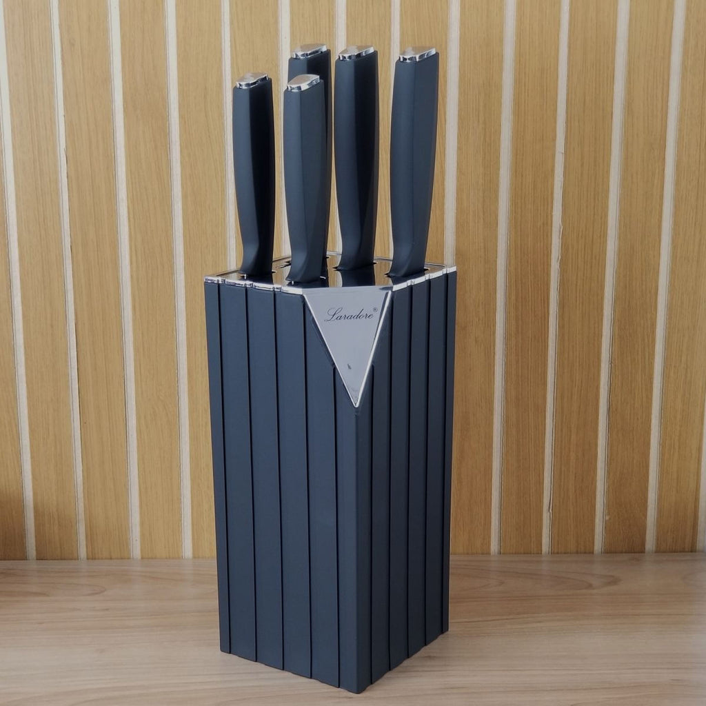 Kit 5 Facas Profissionais de Cozinha com Suporte 