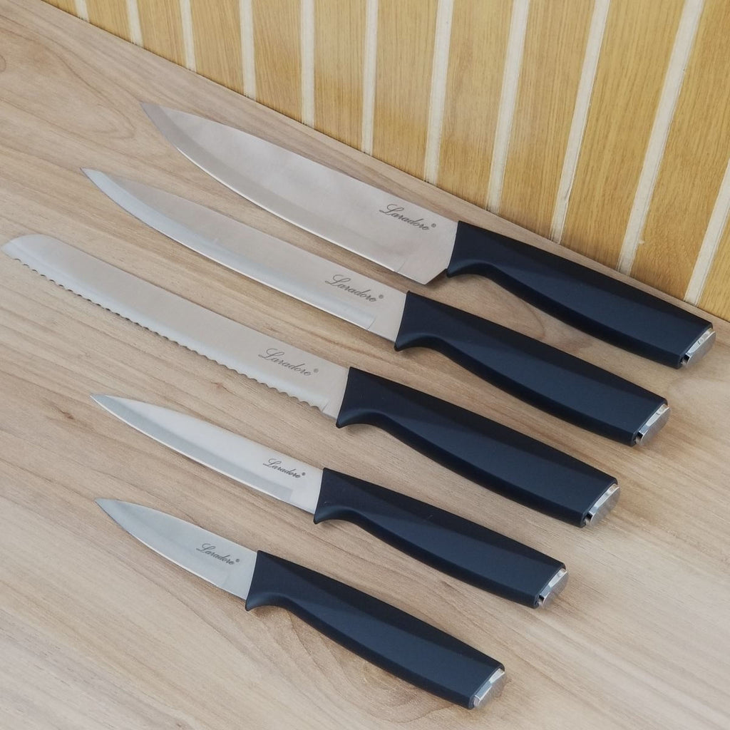 Kit 5 Facas Profissionais de Cozinha com Suporte 